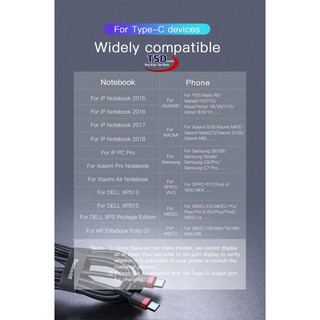Cáp Type C to Type C PD 2.0 60W chính hãng Baseus