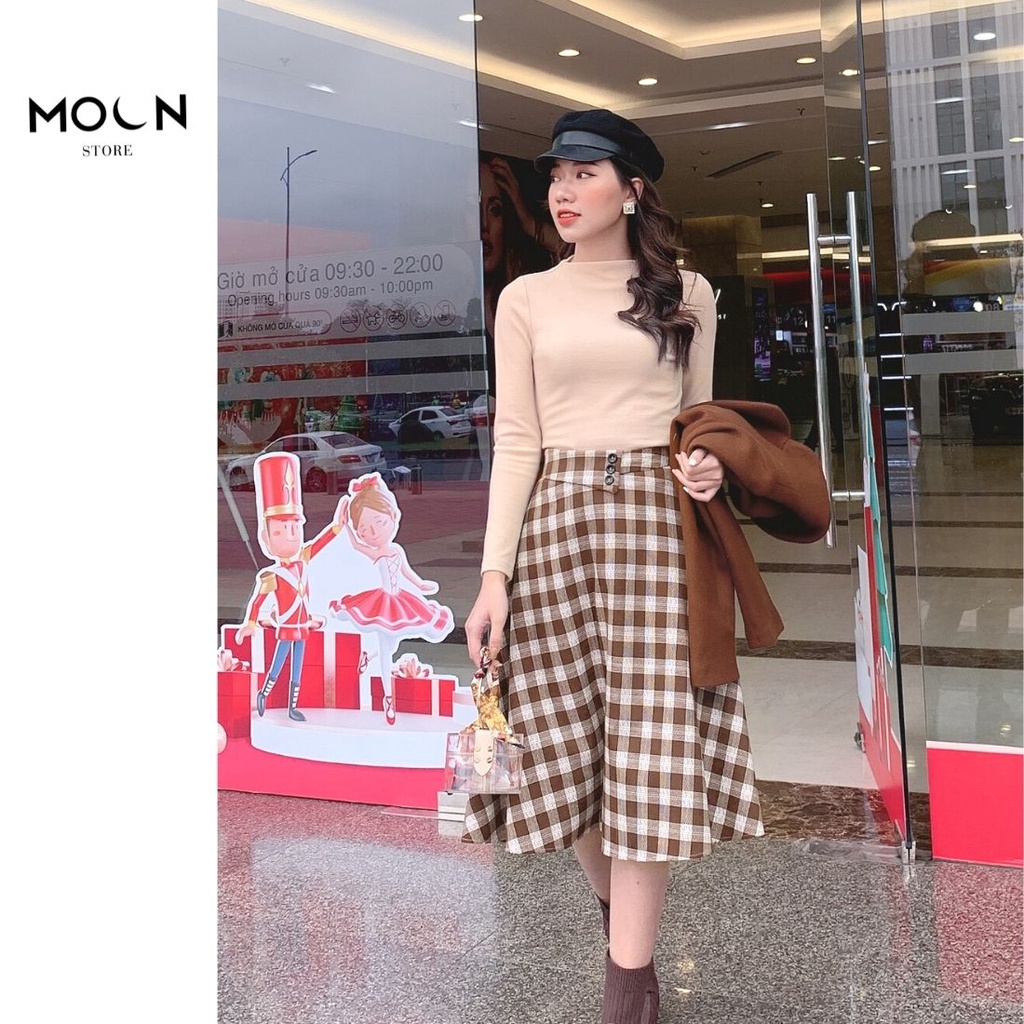 Áo khoác dạ nữ cài hoa áo vest công sở BVE30 MOON STORE