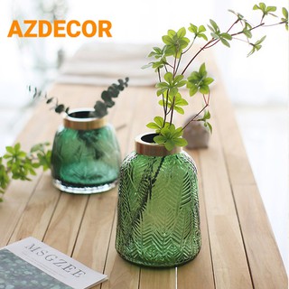 Lọ Hoa Thủy Tinh Miệng Đồng LTT004