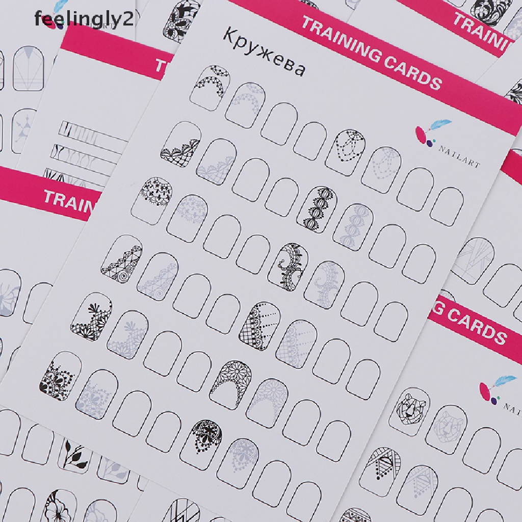 12 giấy khuôn thực hành vẽ móng tay tiện lợi