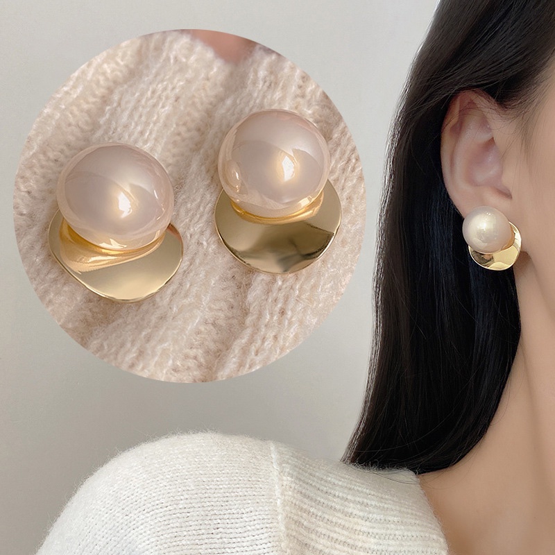 Khuyên Tai Kim Loại Đính Hạt Ngọc Trai Cao Cấp Thời Trang Hàn Quốc 2022