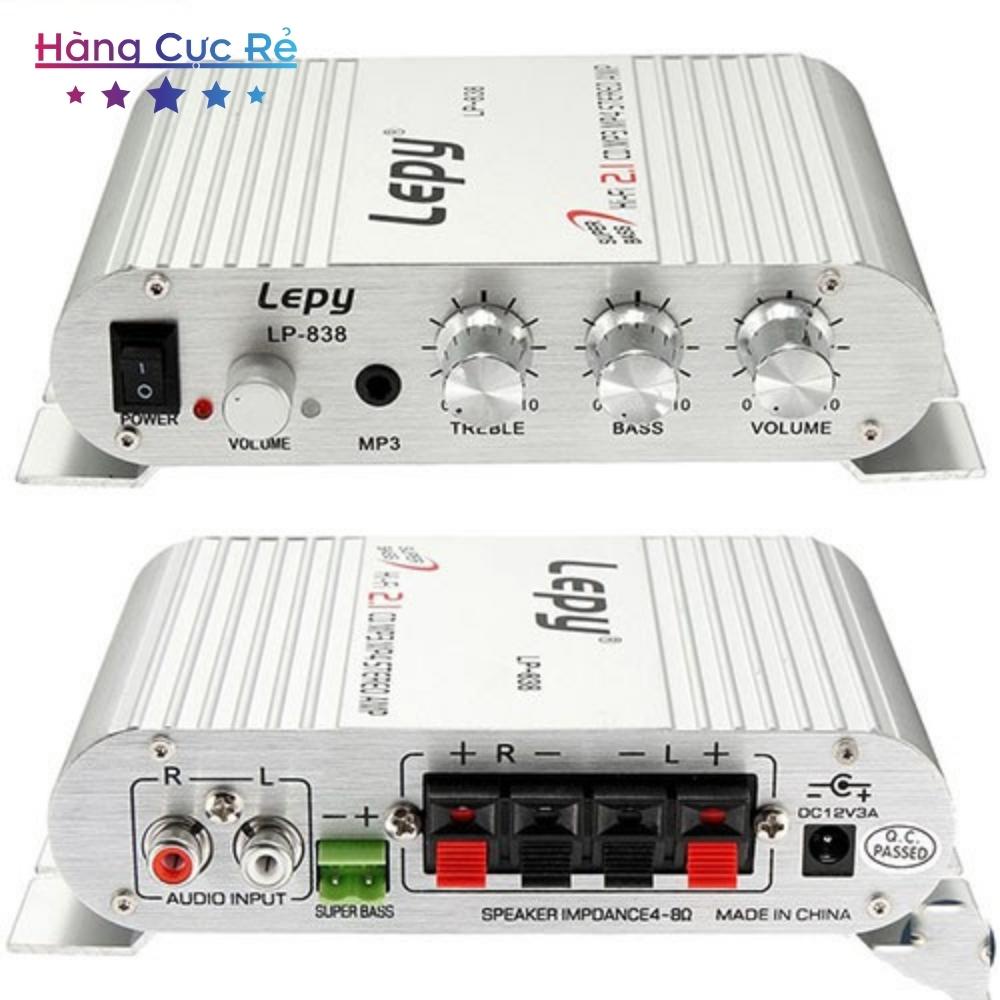 Âm li mini 12v LP838 + Tặng nguồn amply cho dàn âm thanh mini 5.1 - Shop Hàng Cực Rẻ