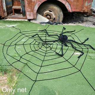 [Tặng pin] Mạng nhện lớn có đèn LED phụ kiện trang trí tiệc Halloween nhiều size