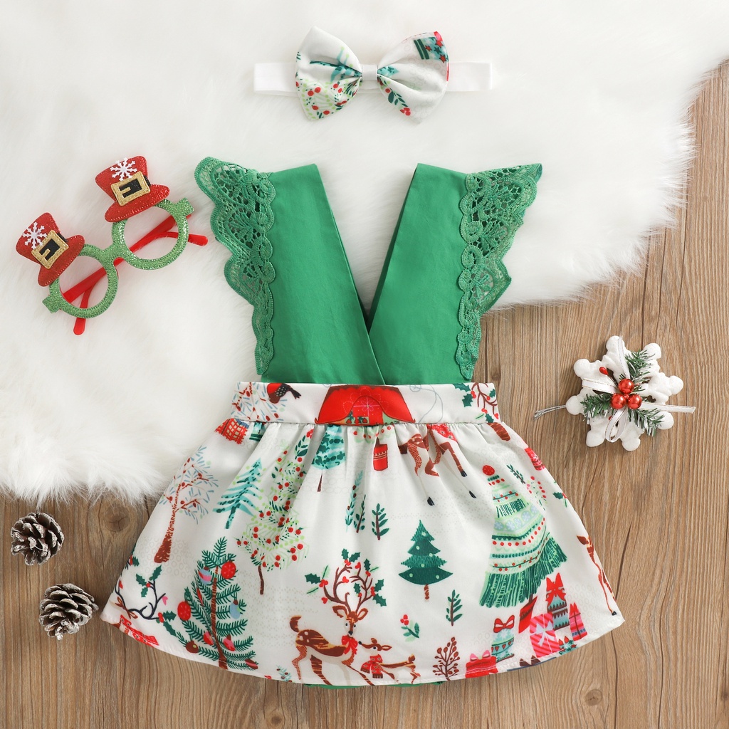 Bộ áo liền quần sát nách in hoạt hình + băng đô cho bé