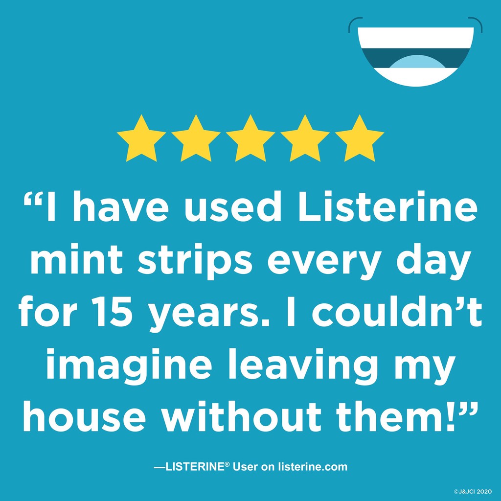 [Bill Mỹ]  Miếng ngậm thơm miệng LISTERINE CHÍNH HÃNG Ngậm thơm Miệng LISTERINE POCKETPAKS vỉ 3 hộp (hộp 24 miếng)