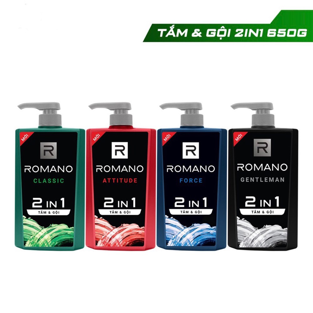 Tắm Gội Romano 2in1 650ml