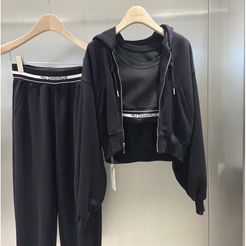 SỈ SET NỈ MŨ ÁO BA LỖ QUẦN DÀI 2 MÀU CHO NỮ Q1304