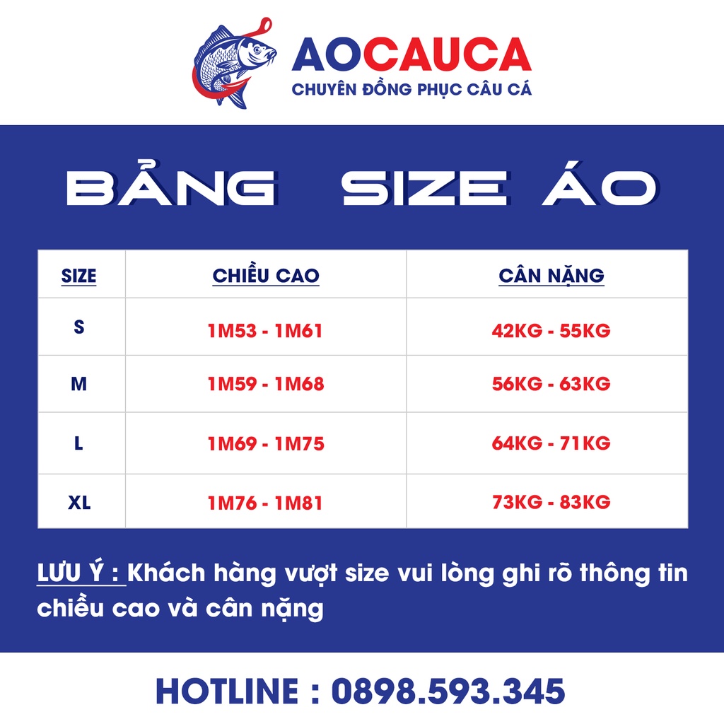 Áo câu cá thời trang chống nắng đủ size S M L XL