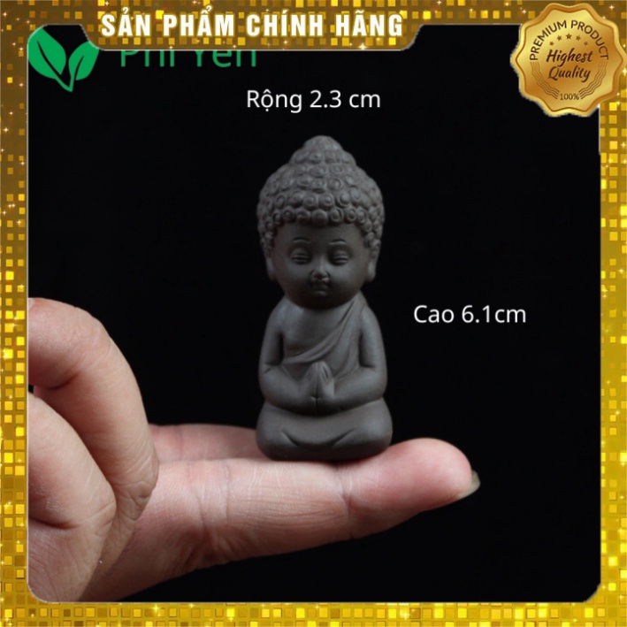 Tượng phật gốm tử sa tinh xảo trang trí nhà cửa vật phẩm phong thủy