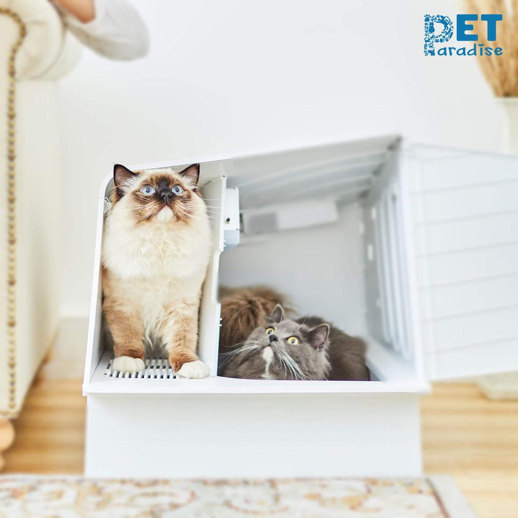[ PETKIT CHÍNH HÃNG ] Petkit White Villa Cat Litter Box- Biệt Thự Vệ Sinh Cho Mèo