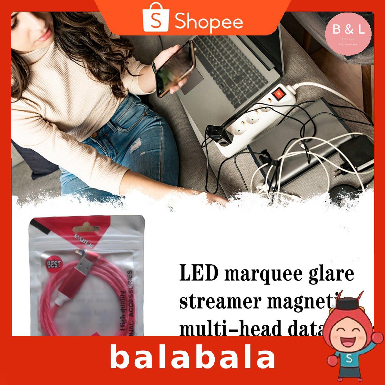 Dây Cáp Sạc Nam Châm Marquee Glare Có Đèn Led Nhiều Đầu Tiện Dụng