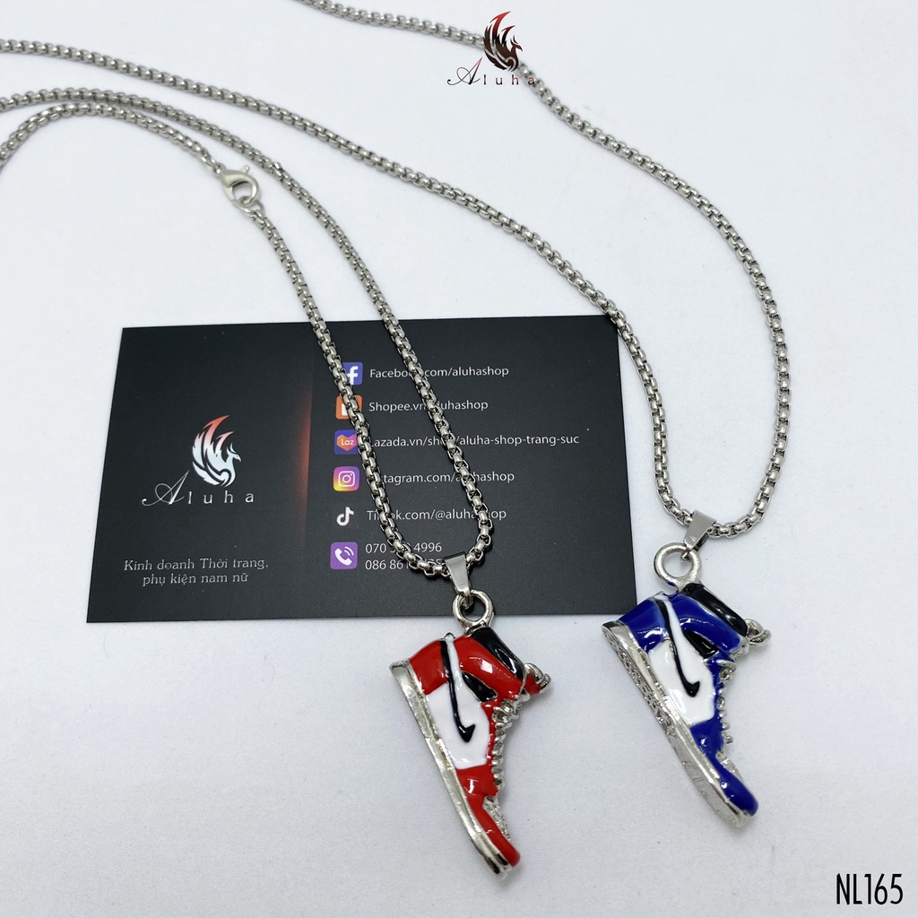 Dây chuyền hợp kim mạ giày Sneaker màu sắc tươi sáng dễ thương 2 màu - NL165 - Aluha