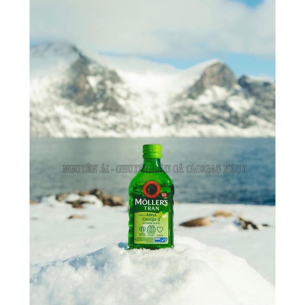 Dầu Cá Mollers Tran DHA Nội Địa Nauy [ Hương Táo 250ml ] | Thế Giới Skin Care