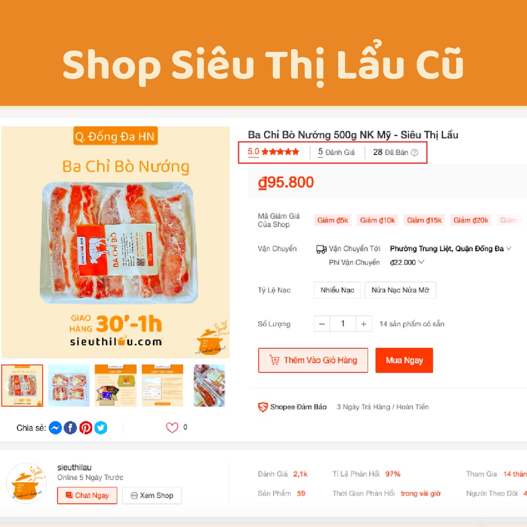 Ba Chỉ Bò Excel Mỹ Cắt Nướng BBQ - Bò Nướng Tảng - Siêu Thị Lẩu & Đồ Nướng