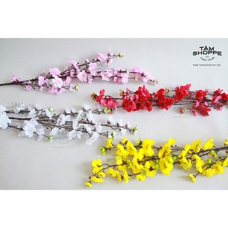 Cành hoa mai hoa đào trang trí Tết TAN