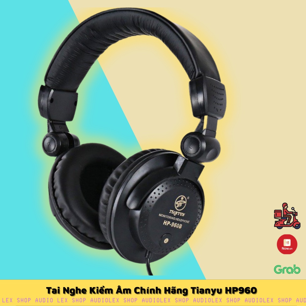 Tai Nghe Kiểm Âm Chuẩn Phòng Thu Tai Nghe Chụp Tai Có Dây, Tai Nghe TIANYU HP960 Chính Hãng ( Bảo Hành 1 Đổi 1 )