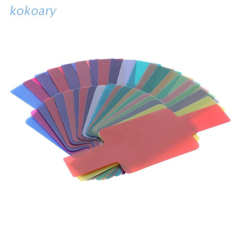 KOK 20 Color Photographic Color Gel Filter Cards Set Flash Speedlite for Canon Nikon