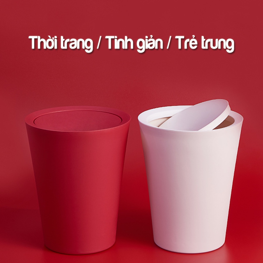 Thùng rác thông minh 9L - Thùng đựng rác nhựa ABS an toàn - GOMY
