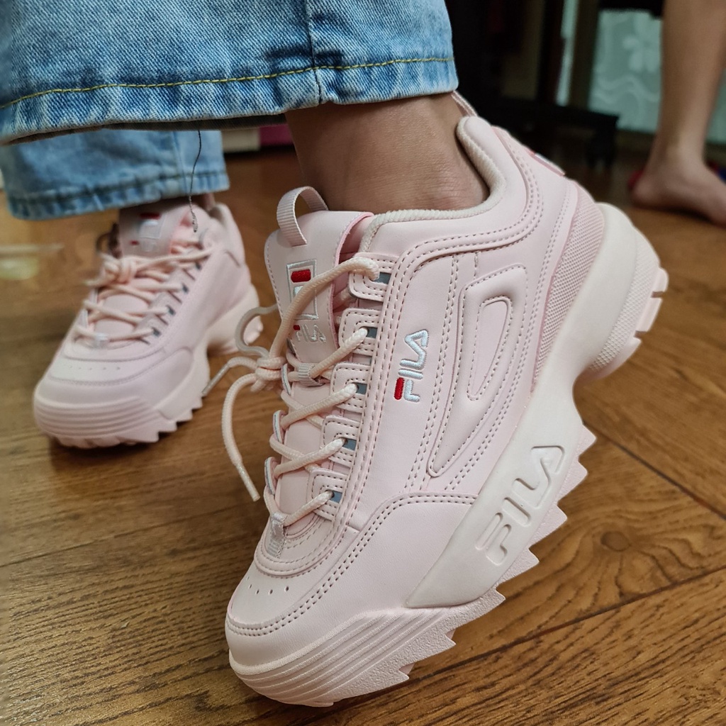 Giày nữ FILA hồng nude size 38 - Fila Disrutor pink