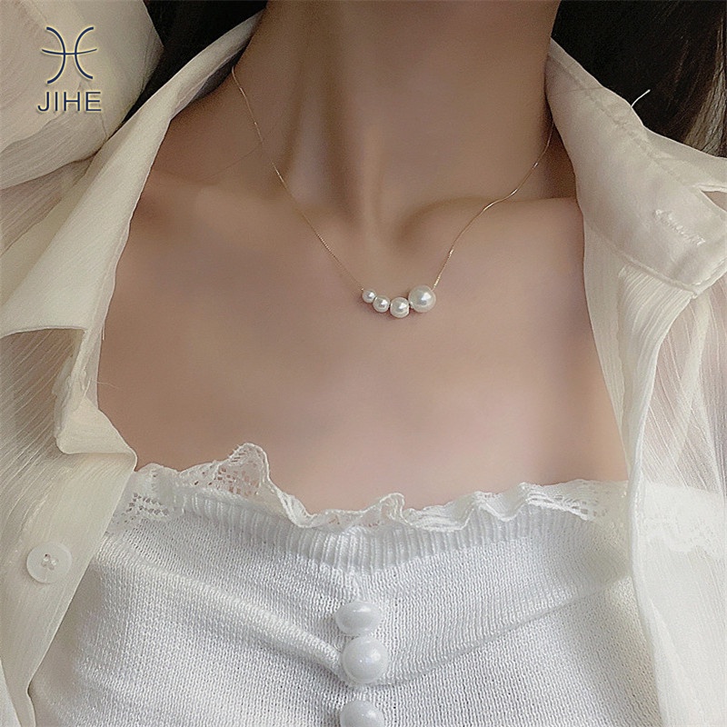 Vòng cổ Đính Ngọc Trai Xinh Xắn Thời Trang Dành Cho Nữ