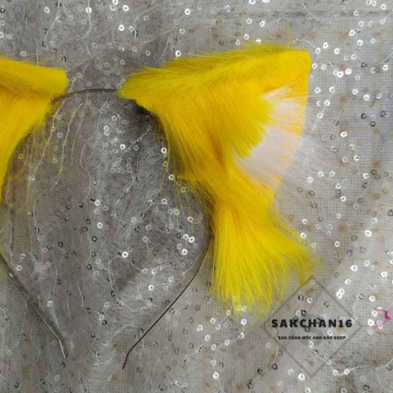 Tai đuôi mèo hoá trang cosplay màu vàng xinh xắn | BigBuy360 - bigbuy360.vn