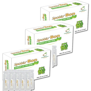 Combo 3 hộp bào tử lợi khuẩn Spobio Bon - Không lo đày bụng chướng bụng táo bón chuyên biệt cho trẻ và mẹ bầu