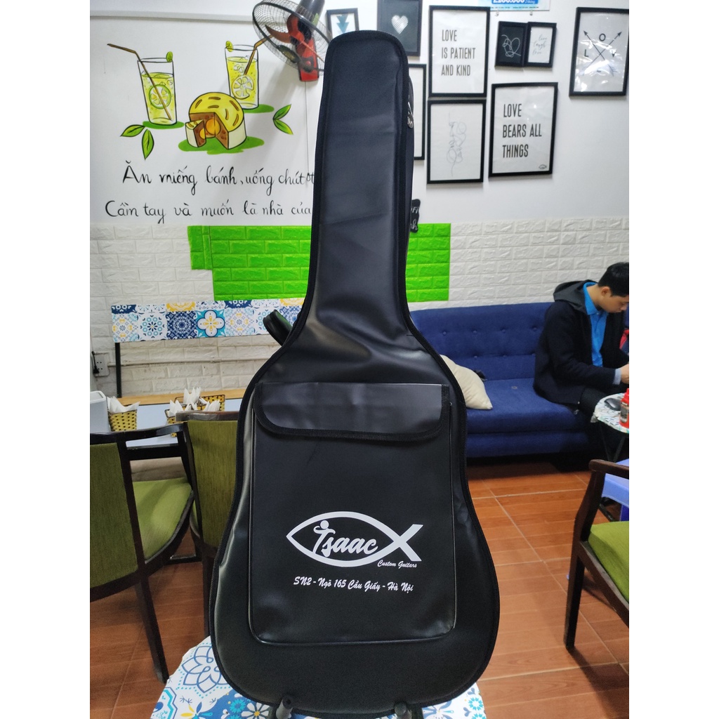 Bao da 3 lớp cho guitar. Bao đàn guitar 3 lớp. Có 2 quai đeo và 1 quai xách