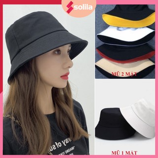 Mũ bucket vành tròn tai bèo trơn dành cho nam nữ phong cách unisex