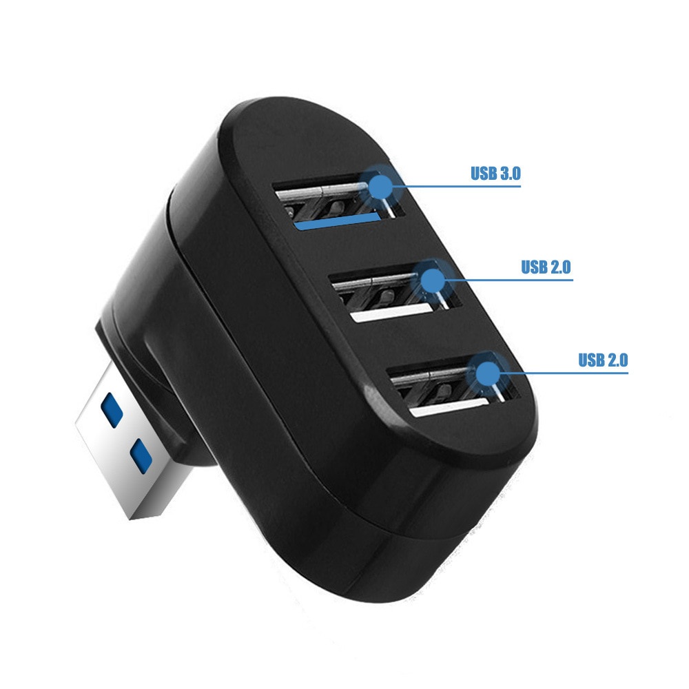 Đầu chia 3 cổng USB 2.0 tốc độ cao 180 độ