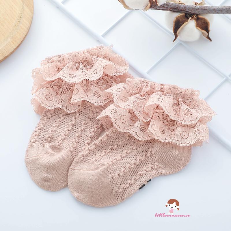 Vớ Cotton Phối Ren Kiểu Công Chúa Cho Bé Gái 7-0 - 5 Tuổi