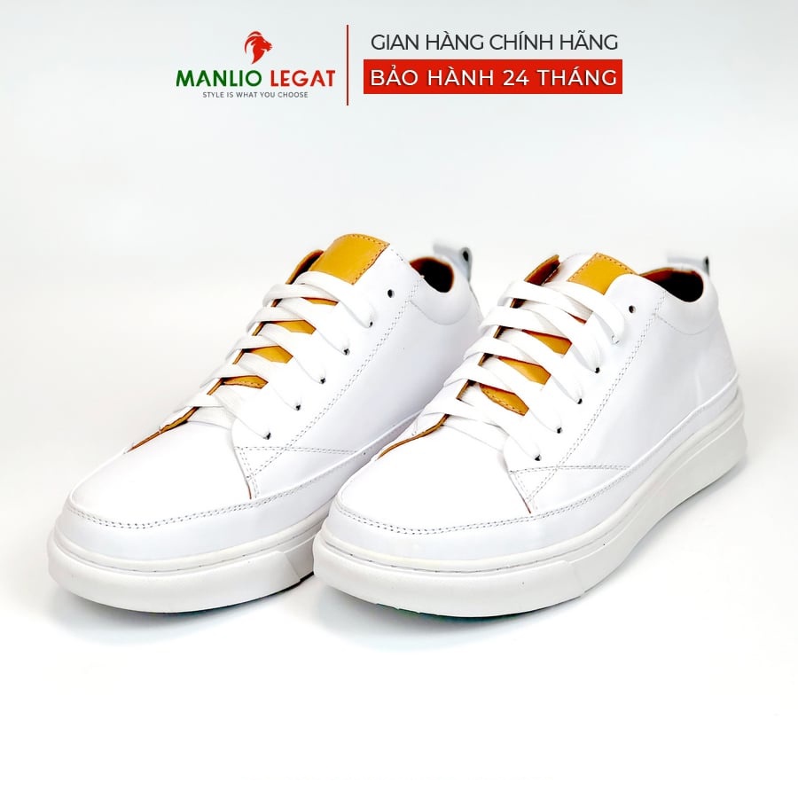 Giày Sneaker nam da thật Manlio Legat màu trắng G5741-W0