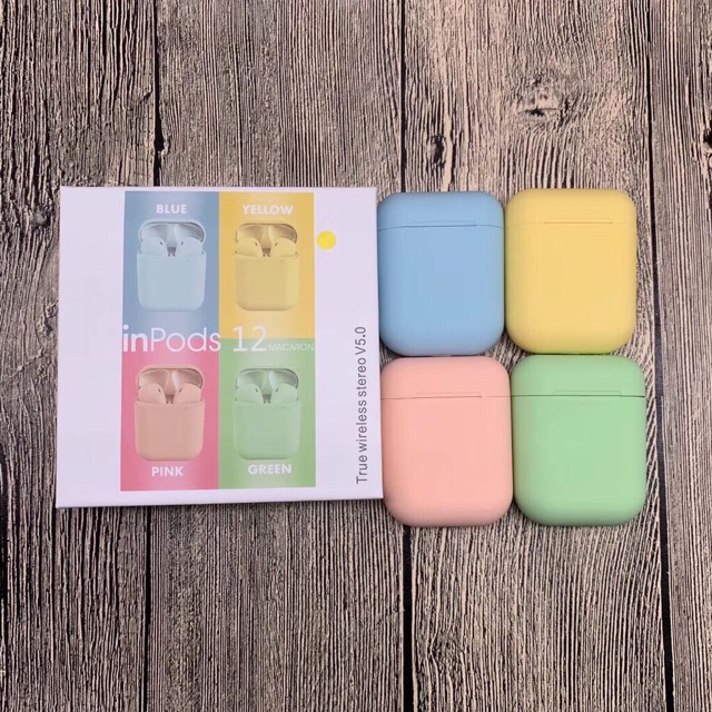 [Mã ELFLASH5 giảm 20K đơn 50K] Tai nghe inpods 12 tws dòng bluetooth v5.0- Tai nghe không dây cảm ứng có đốc sạc