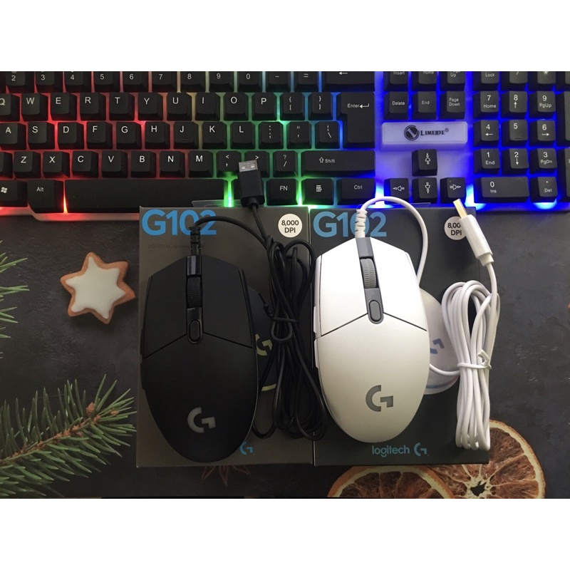 Chuột logitech gaming chuột chơi game có dây G102 Led RGB 8000DPI - Hàng nhập khẩu