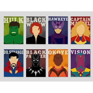 Set 6 Poster Marvel & DC Comic Cao Cấp - Nhiều Kích Thước - Có Keo Dán