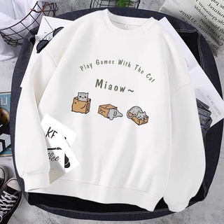 áo nỉ bông sweater dài tay cổ tròn hoạt hình dễ thương cute nhiều hình