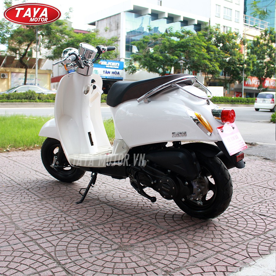 Xe máy tay ga 50cc TAYA CREA (màu trắng)