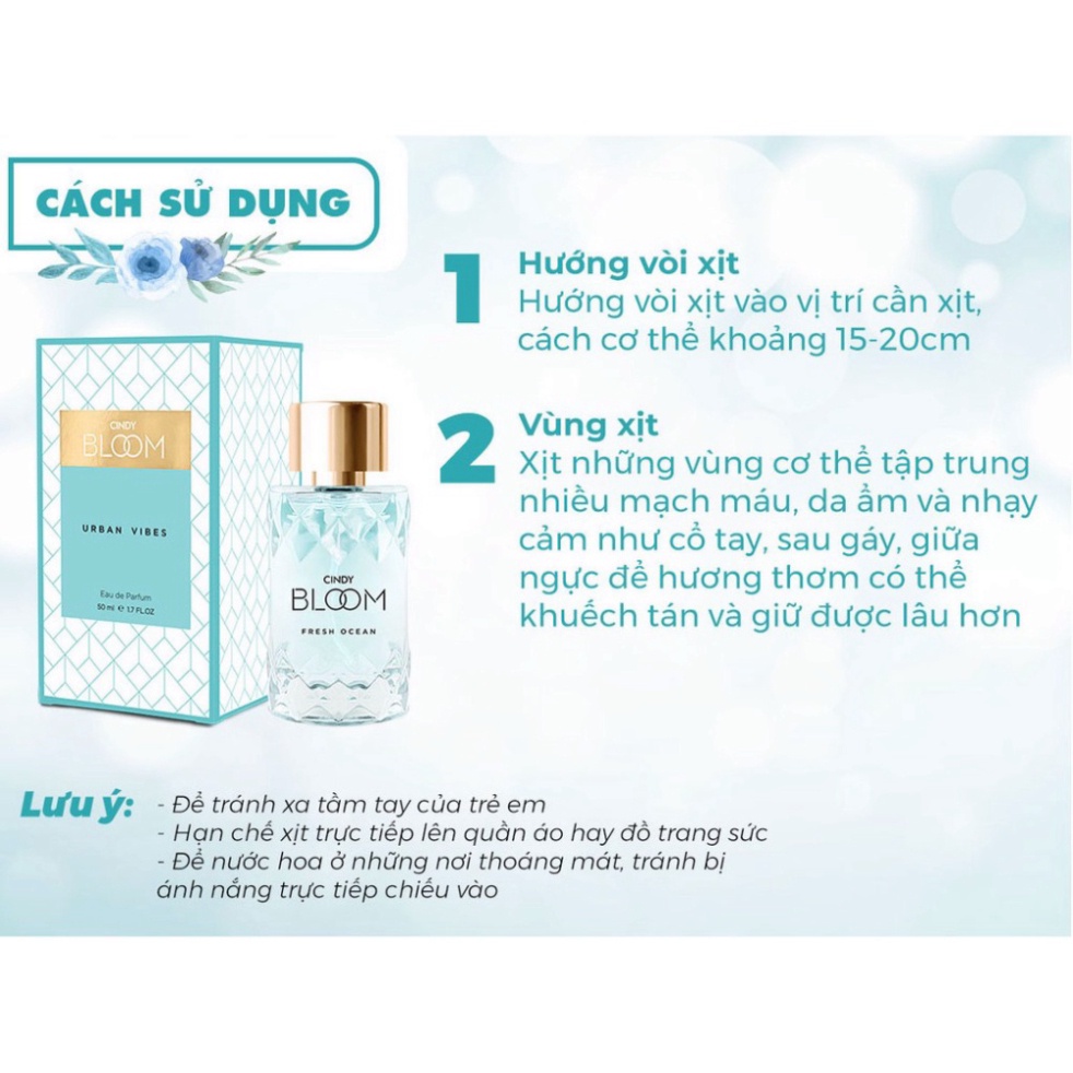 Nước hoa Cindy Bloom Fresh Ocean 50ml 30ml chính hãng