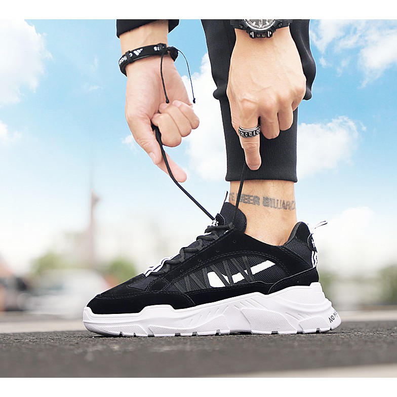 Giày thể thao sneaker nam D69, phong cách trẻ trung năng động, đế cao su non đi cực êm