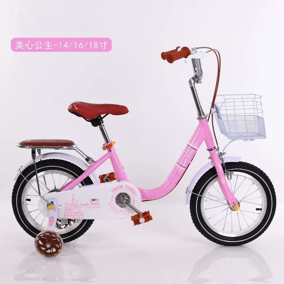 Xe đạp cho bé gái màu hồng loại đẹp cho bé -14-16-18-20inch (3-10T)
