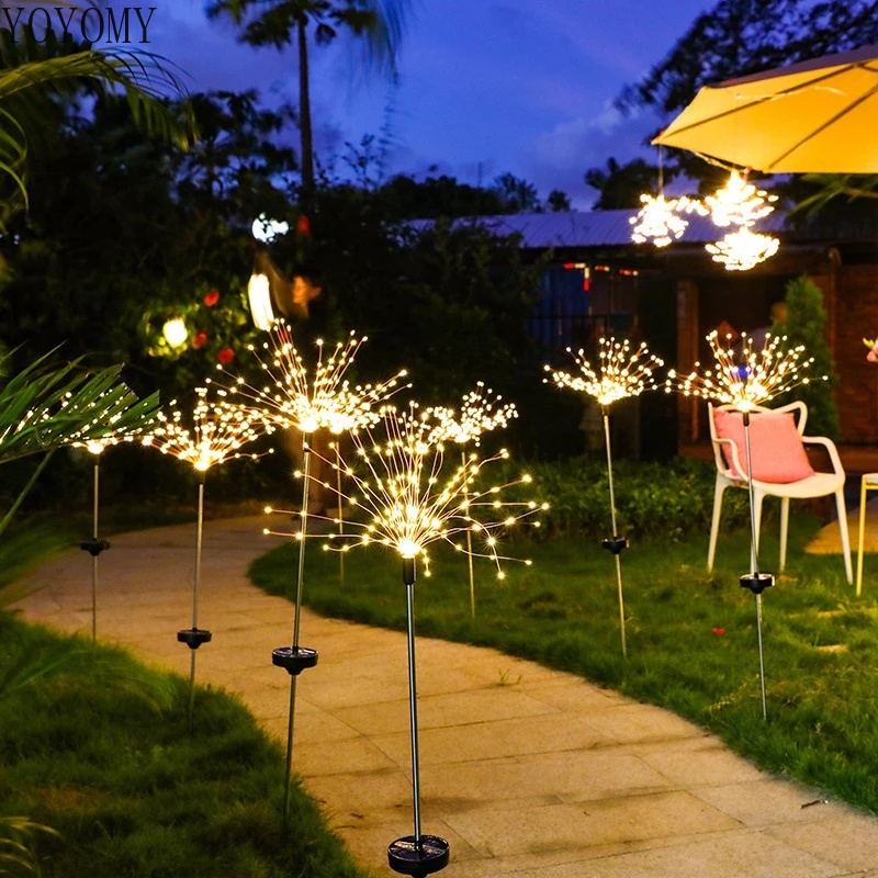 Đèn LED 90/120/150 Bóng Chống Nước Sử Dụng Năng Lượng Mặt Trời Trang Trí Sân Vườn