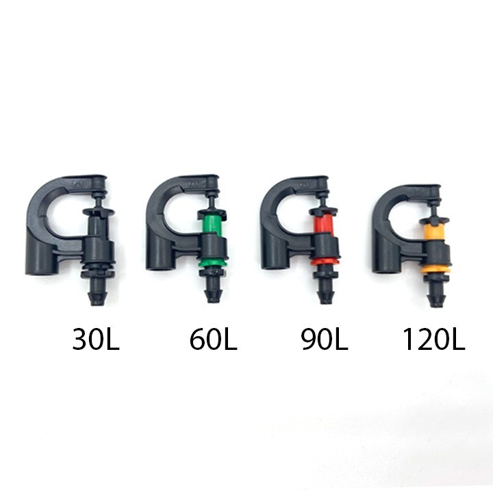 10 Béc G5 phun mưa tưới gốc chống côn trùng lưu lượng 30-60-90-120L/h, Bán kính 0-3,5m. Kèm nối 6ly.