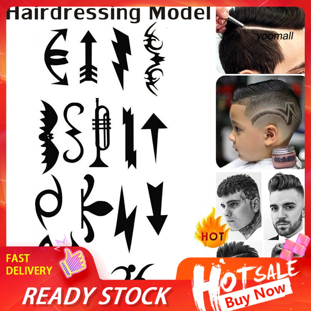 [Hàng mới về] Khuôn nhựa cắt tạo kiểu tóc tái sử dụng được tiện lợi