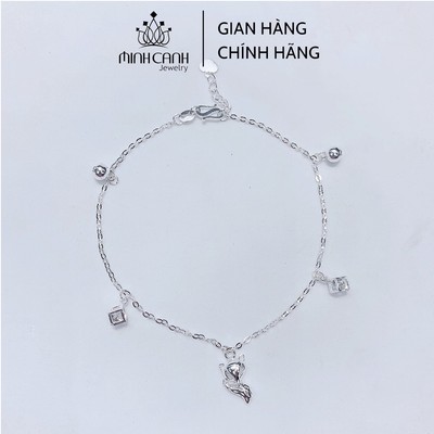 Lắc Chân Bạc Hồ Ly Mix Hộp Đá - Minh Canh Jewelry