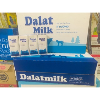 Thùng sữa tươi tiệt trùng Dalatmilk 180mlx48hộp