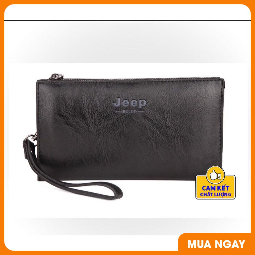 Ví Bóp Dài Da Mềm Đẹp Cầm Tay Nam Nữ Cao Cấp Kiểu Dáng BULUO 1 Ngăn Khóa Thành 2 Ngăn Lớn Kèm Dây Đeo Thời Trang ST955