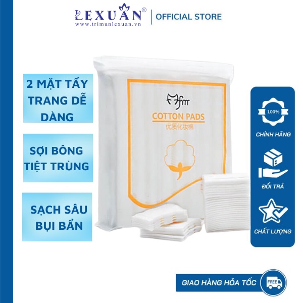 Bông Tẩy Trang 222 Miếng Lê Xuân Cosmetic - Bông Tẩy Trang Cotton Hàng Nội Địa Trung