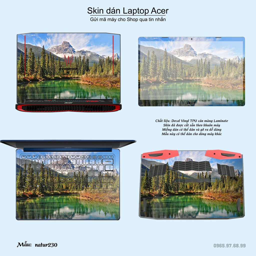 Skin dán Laptop Acer in hình thiên nhiên nhiều mẫu 9 (inbox mã máy cho Shop)