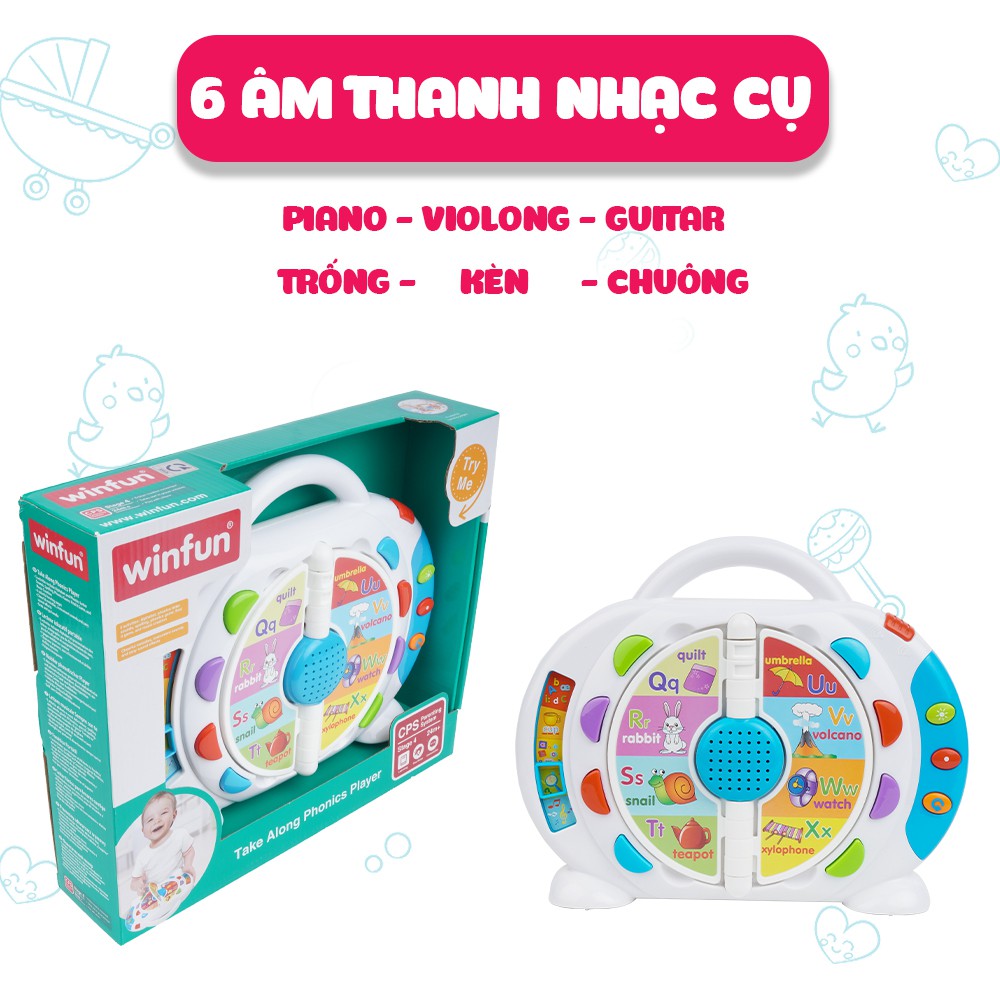 Đồ chơi phát triển ngôn ngữ - giáo dục sớm cho bé - Máy học tiếng anh thông minh luyện từ vựng cho bé Winfun 2267