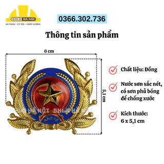 Mũ/nón bảo vệ 3 cạnh + sao đồng (mẫu 2)