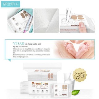 Khăn Khô Đa Năng KMOM 160 tờ mềm mại an toàn cho da bé